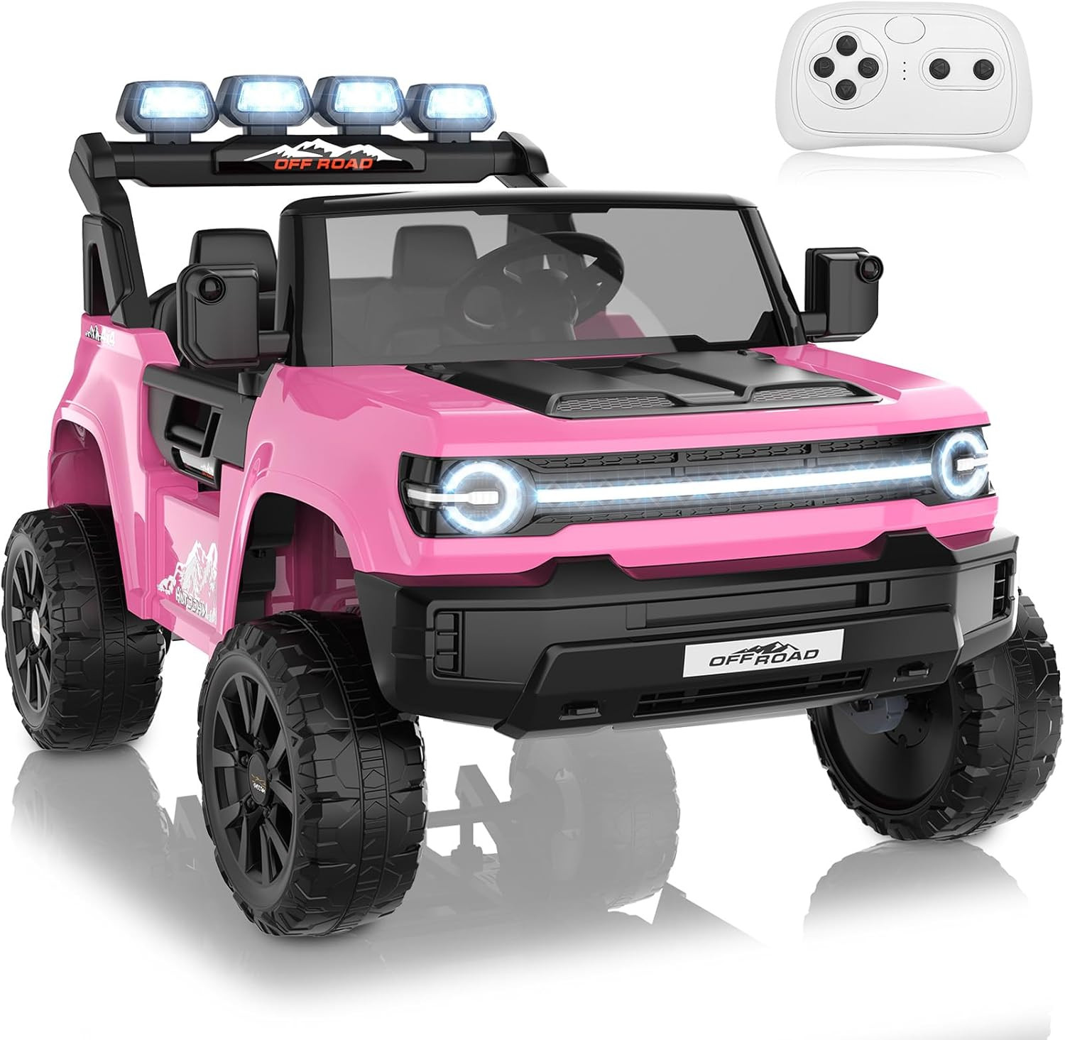 24V Kids Ride on Toy Electric Power Wheels Car 4mph with Parental Remote, Music