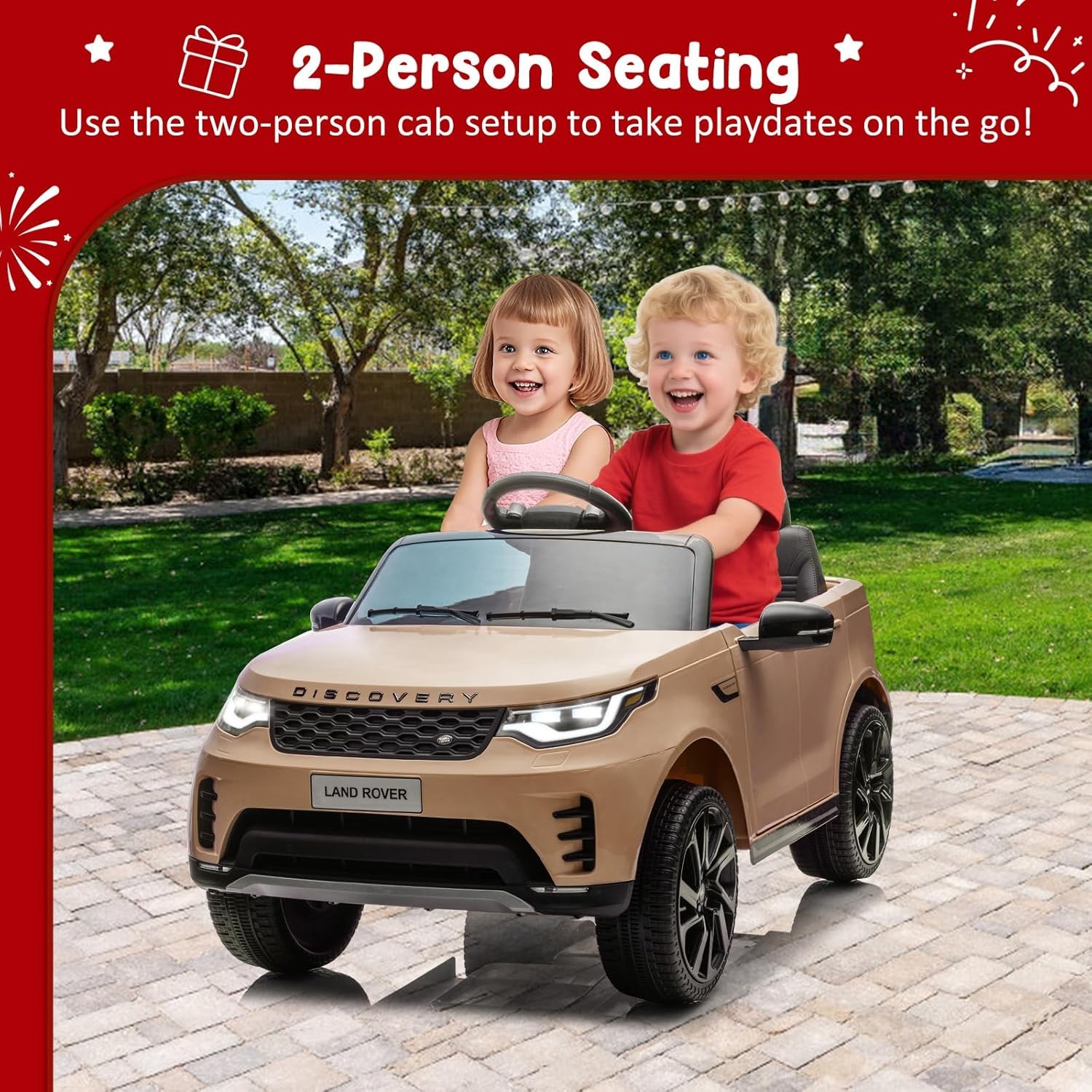 12V Land Rover Licensed Electric Car for Kids Parental Remote Fun Outdoor Toy
