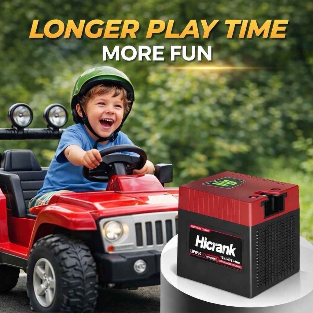 12V 12Ah LiFePO4 Lithium Battery for Power Wheels Ride On Toy with Led display