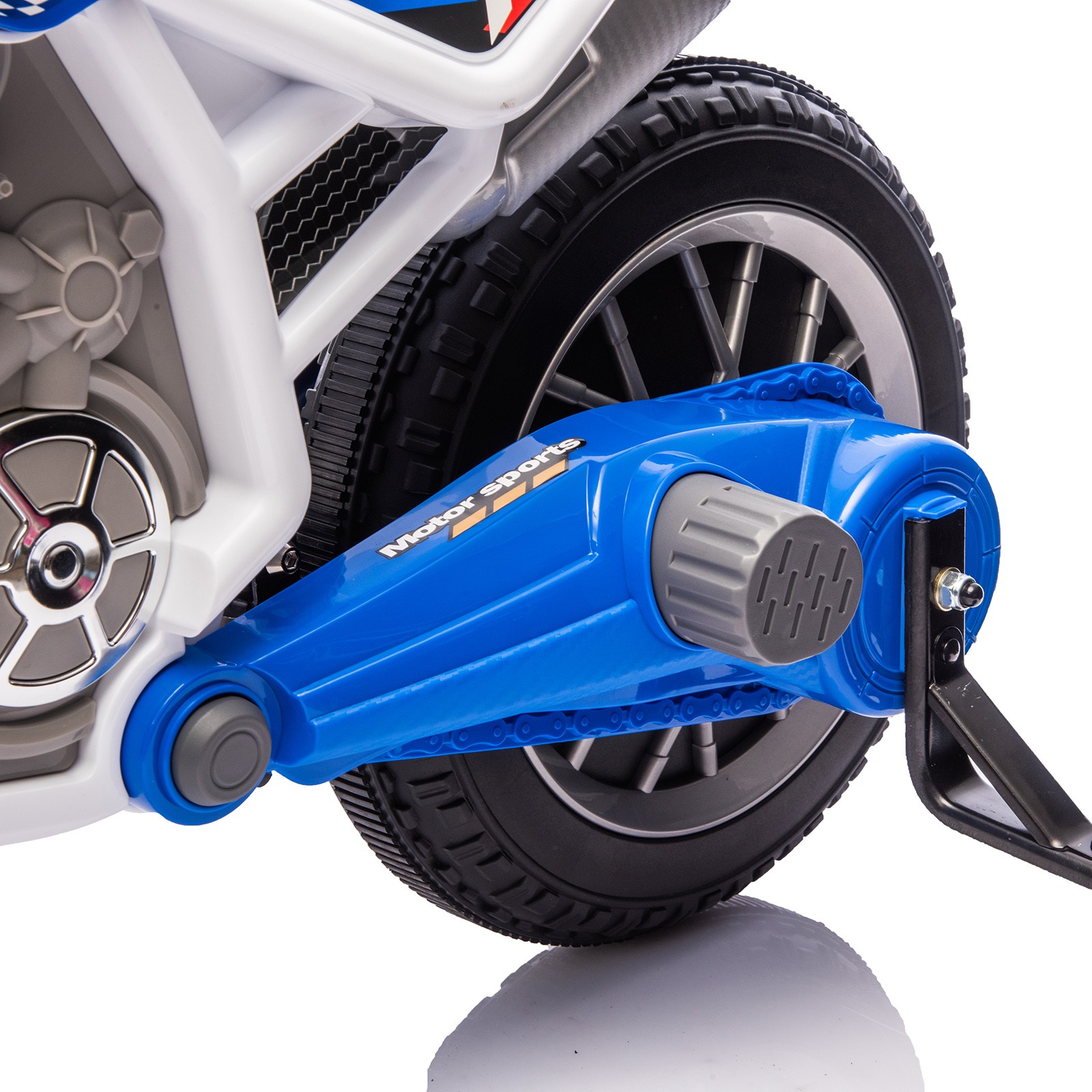 12V Kids Ride On Motorbike Motorcycle Dirt Bike with Music,Training Wheels Blue