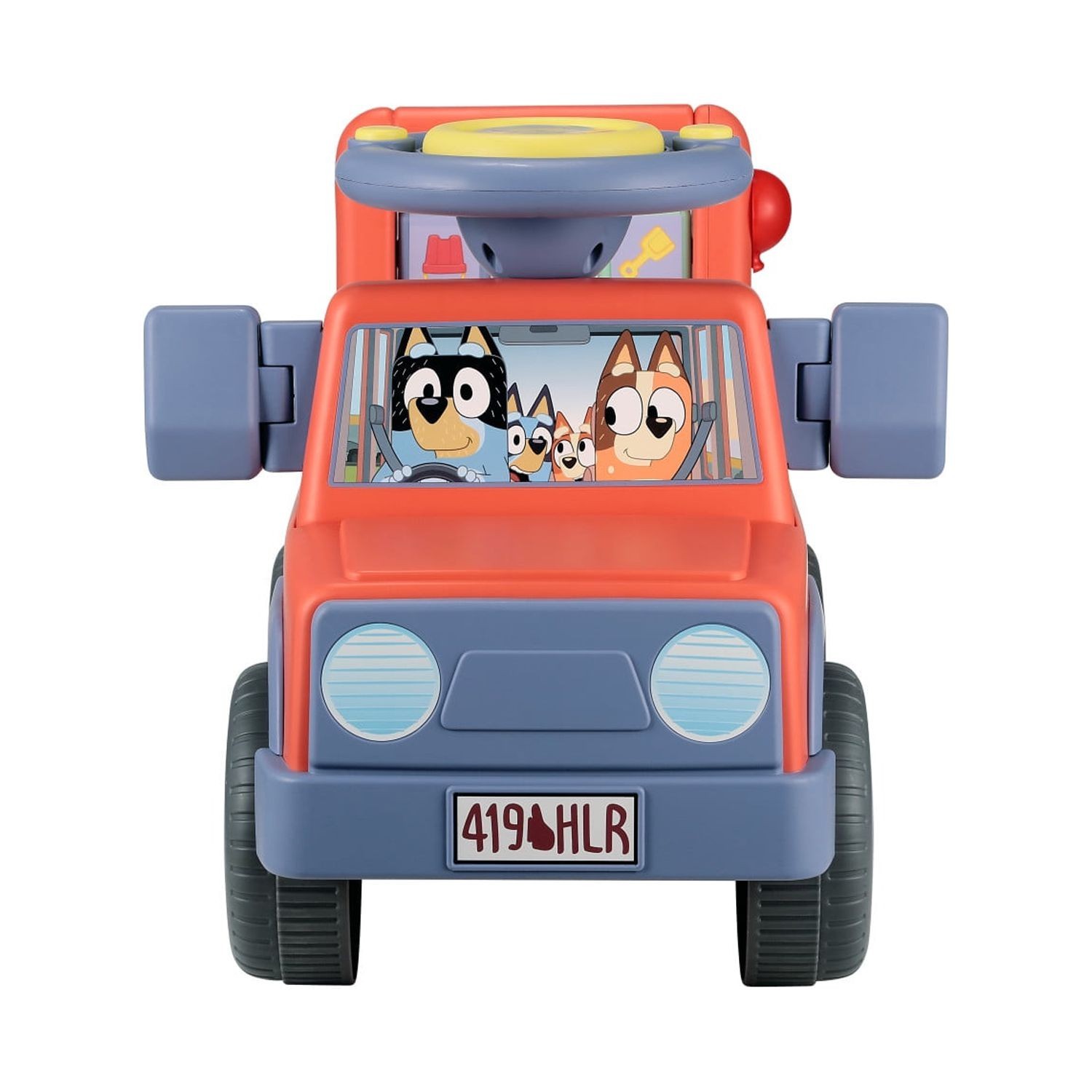Bluey Licensed Ride-On Push Car Toddler 1-3Y Foot-to-Floor Orange