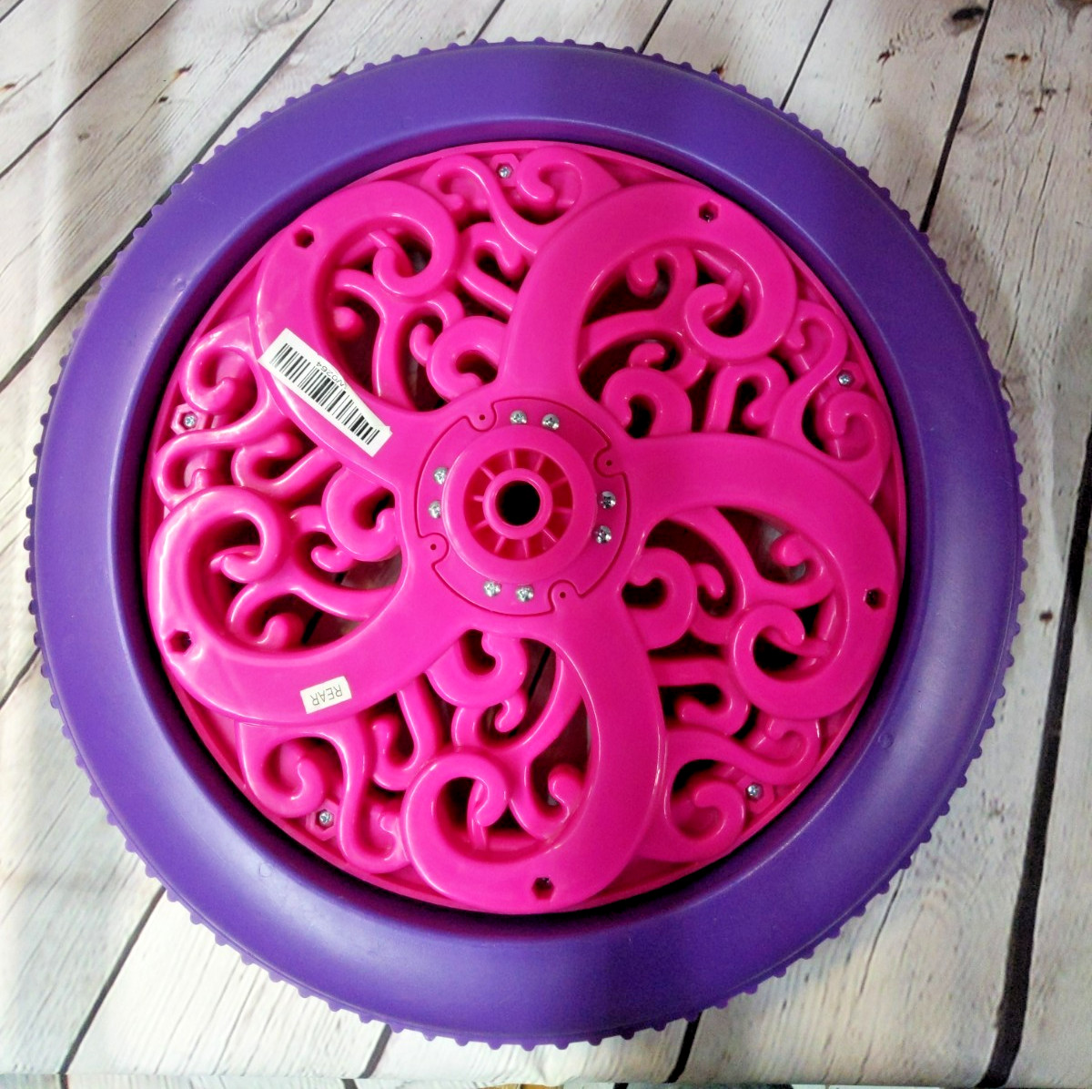 Rare!!! Dynacraft Princess Carriage Rear Wheel Set Pink/Purple * Model 8802-64