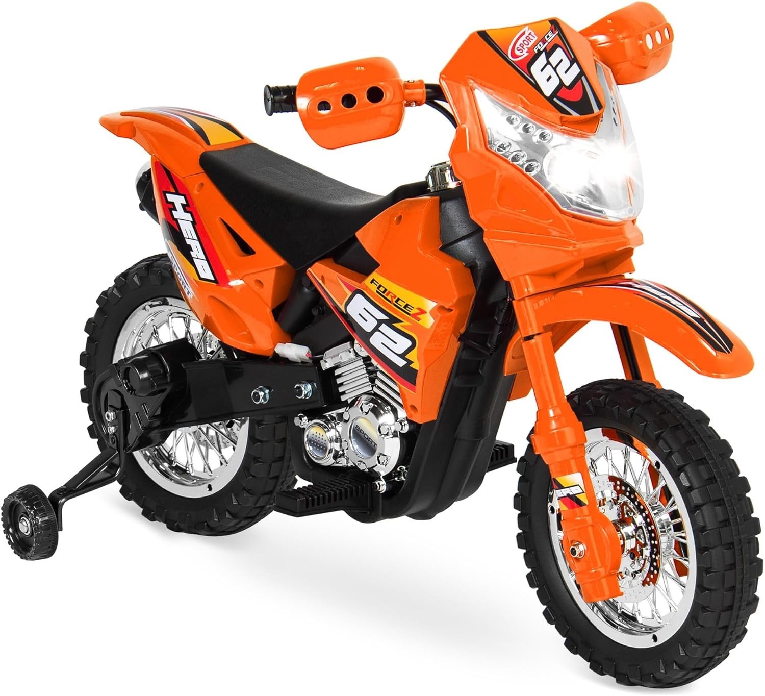 Best Choice Products Kids 6V Ride-On Motorcycle w/ Lights, Sounds,Training Wheel