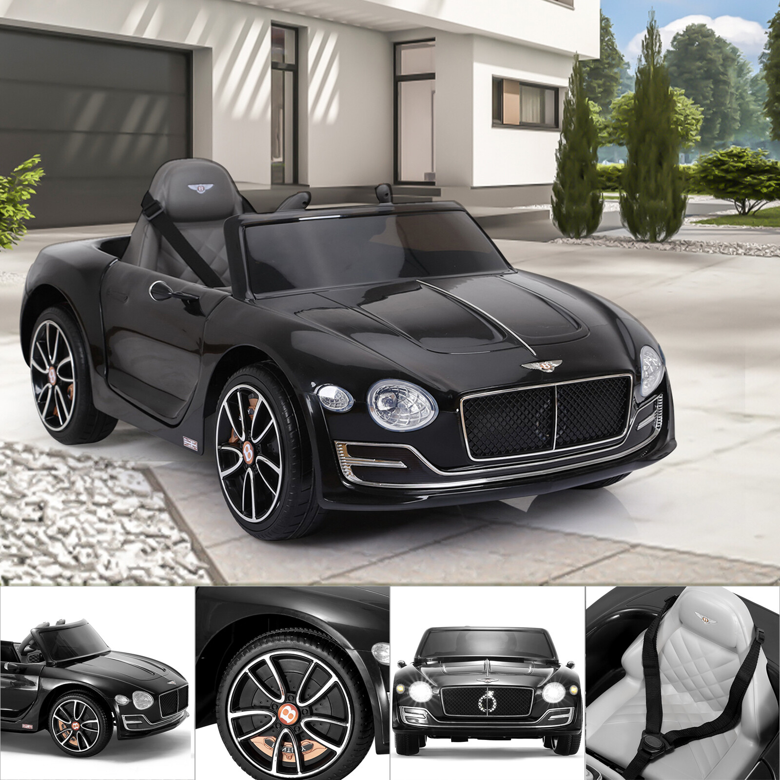12V 2 Speeds Electric Kids Ride On Car Bentley Style Motorized Vehicles + Remote