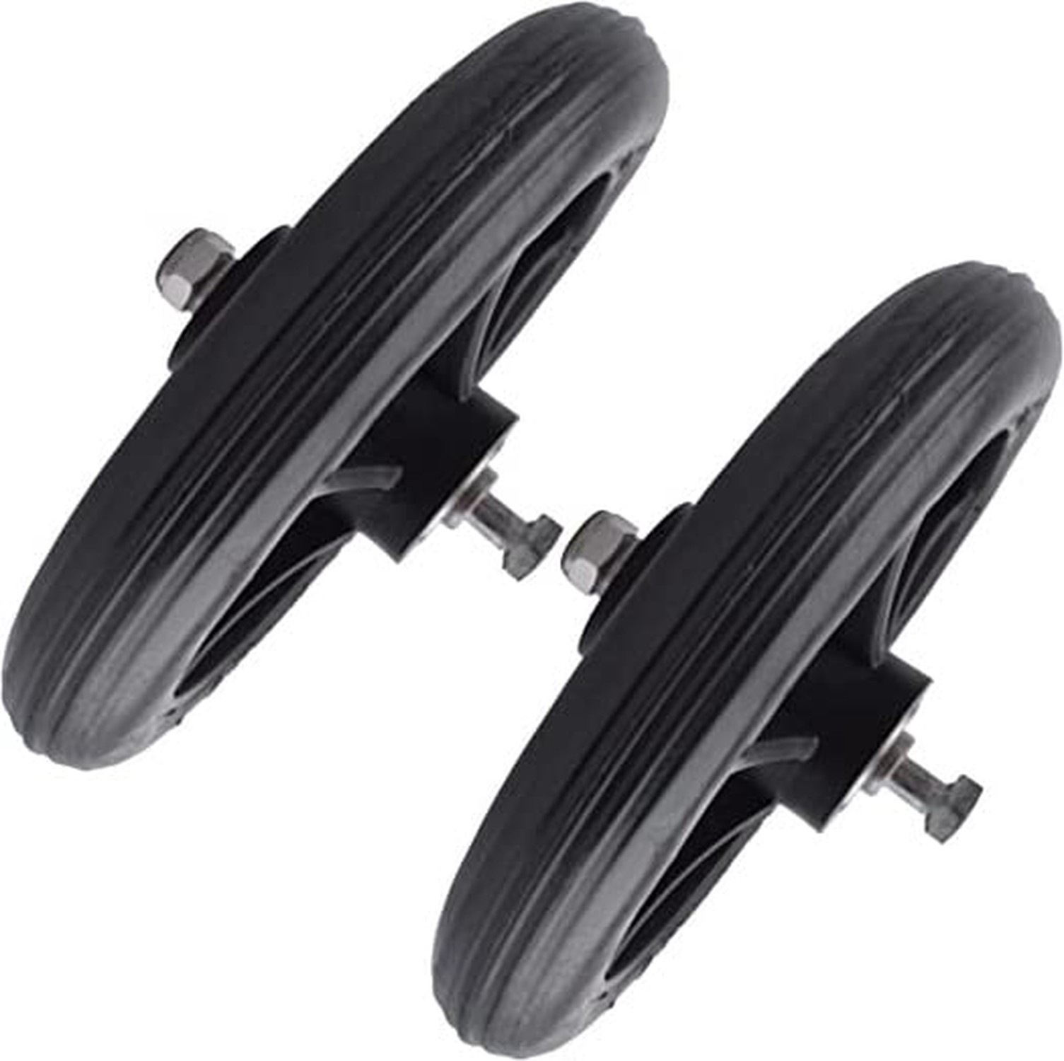 2PCs Wheels Replacement for Wheelchairs, 8″ x 1″ Rollator Wheels, Anti-Slip R…