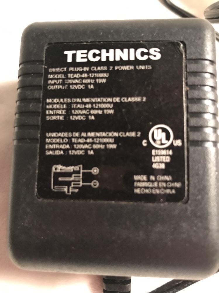 Technics TEAD-48-0121000u 12v DC Ride-On Car Battery Charger, AC Adapter