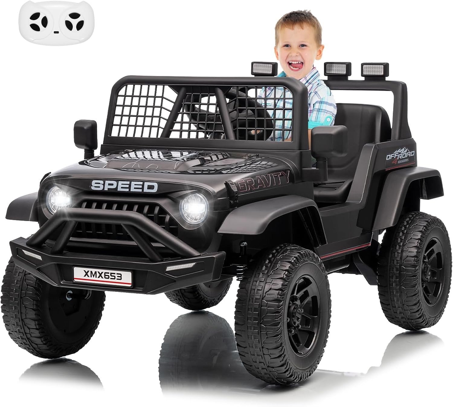 Garvee 12V Kids Ride On Truck Car,Kids Electric RC Vehicles for Boy Girl Gift