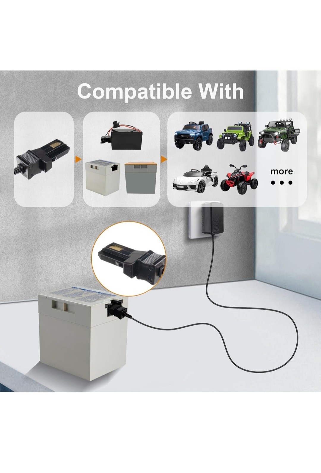 12V Battery Charger Replacement for Power Wheel Battery Charger for All Power…