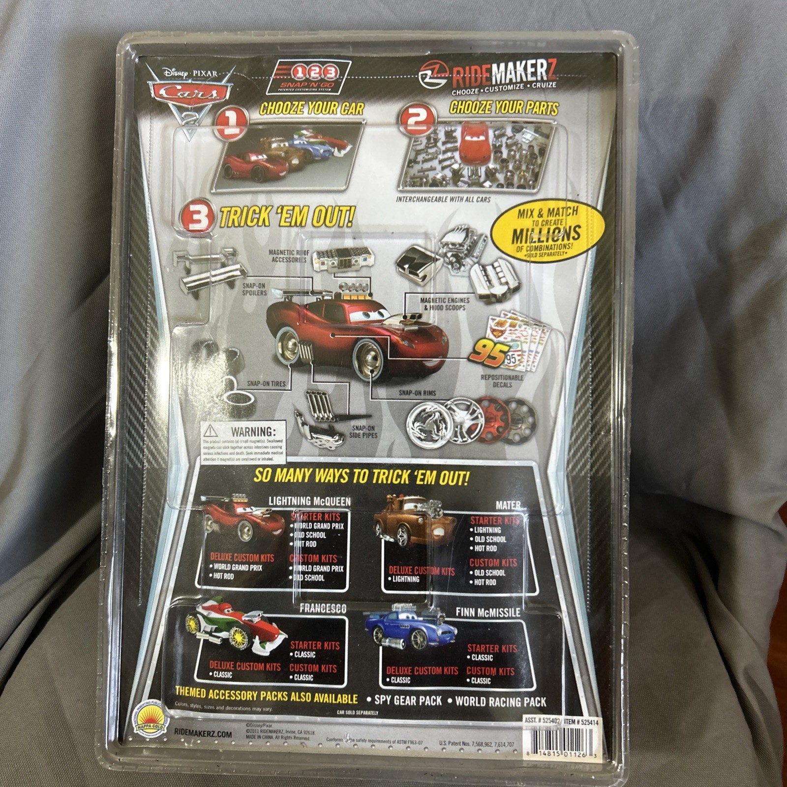 Disney Pixar Cars 2 RIDEMAKERZ, TOYS R US only. VERY RARE