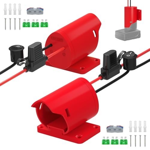 2-Pack Power Wheel Battery Adapter for Milwaukee 12V – 30A Fuse, 12AWG Wire, DIY