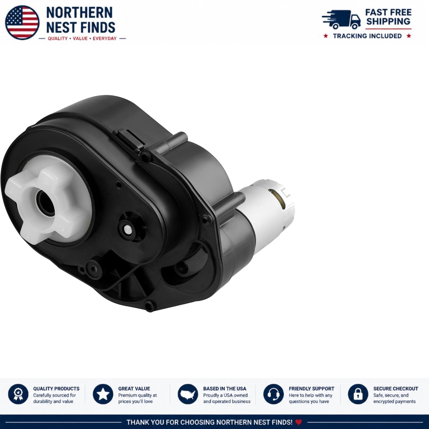 12V Gearbox & Motor for Peg Perego and John Deere Ride-On Toys – Safety Tested