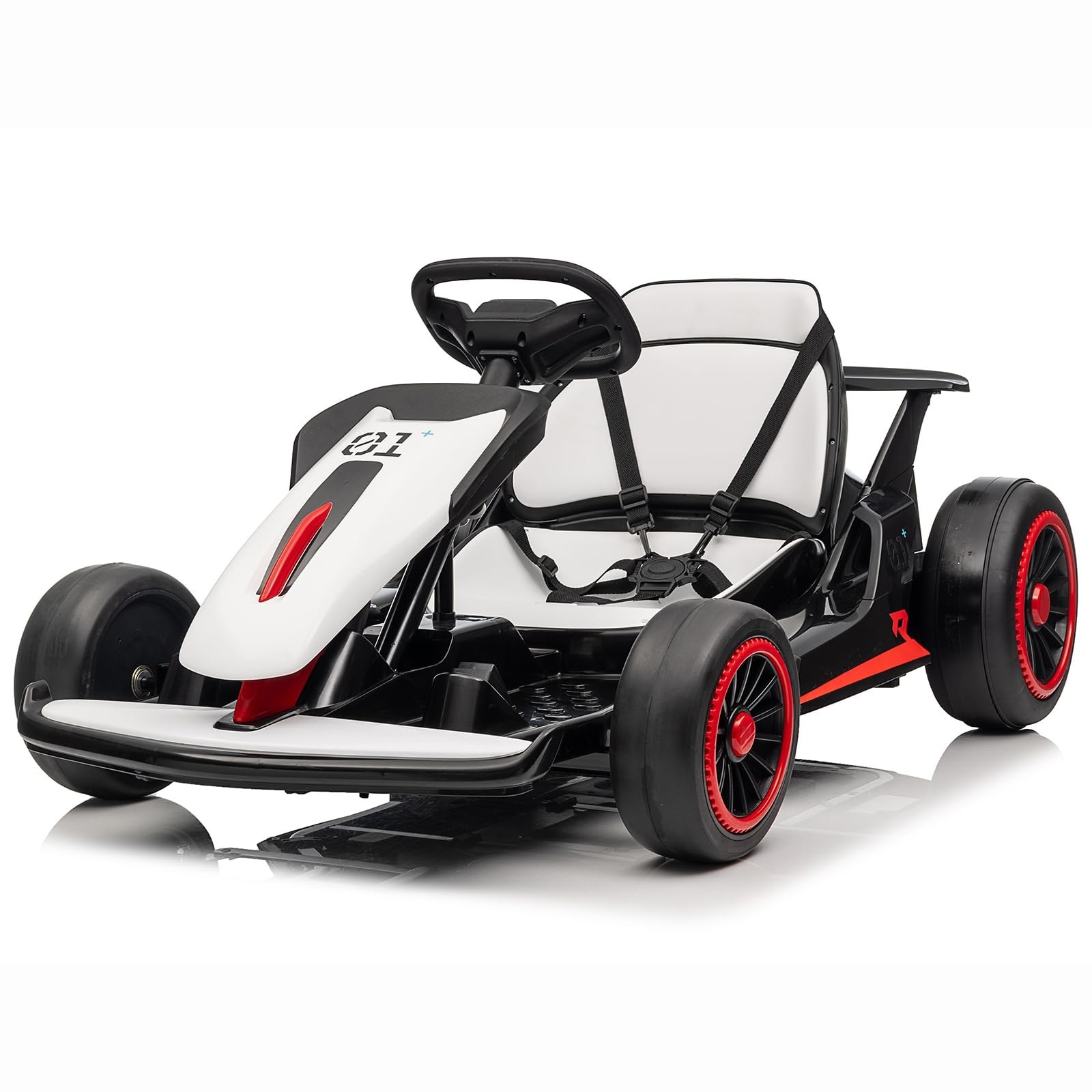 24V Kid Go Kart Electric Drift 200W Dual Motor 360° Drifting 5-Point Safety Belt