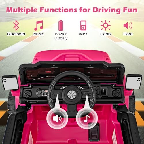 Pink 12V Battery Powered Electric Vehicle for Kids – Remote – Ride-On Truck