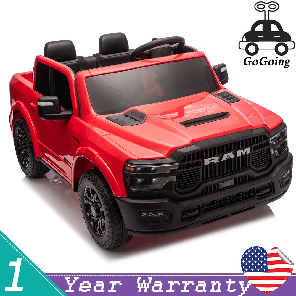 24V 160W Dodge RAM 2-Seater Kid Ride On Truck w/ Remote Control 2WD Car for 3-6