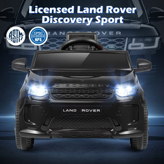 Licensed Land Rover Kids Ride on Car 12V Battery Powered Kids Electric Car-Black