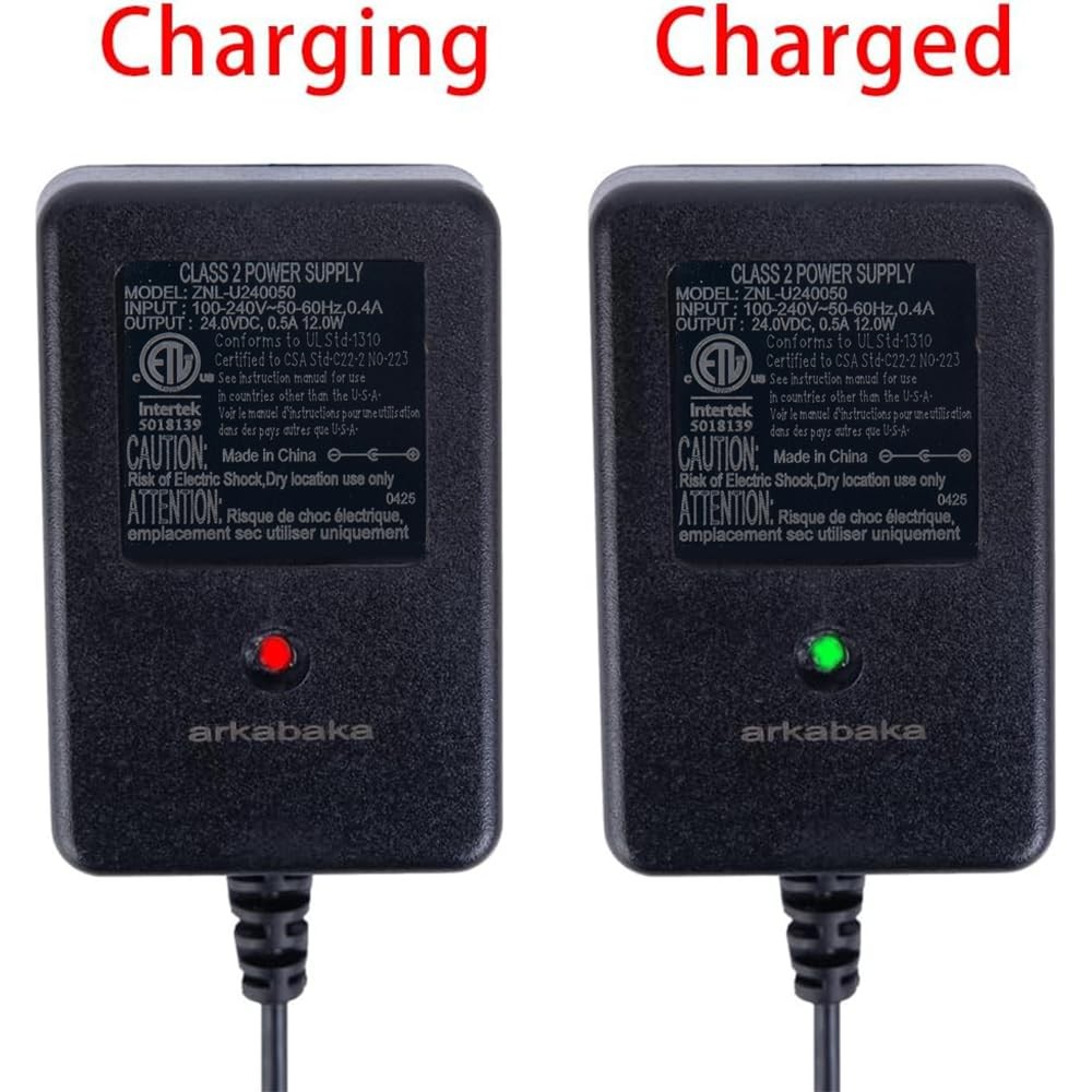 24V Charger for Ride on Toys, 24 Volt Battery Car black