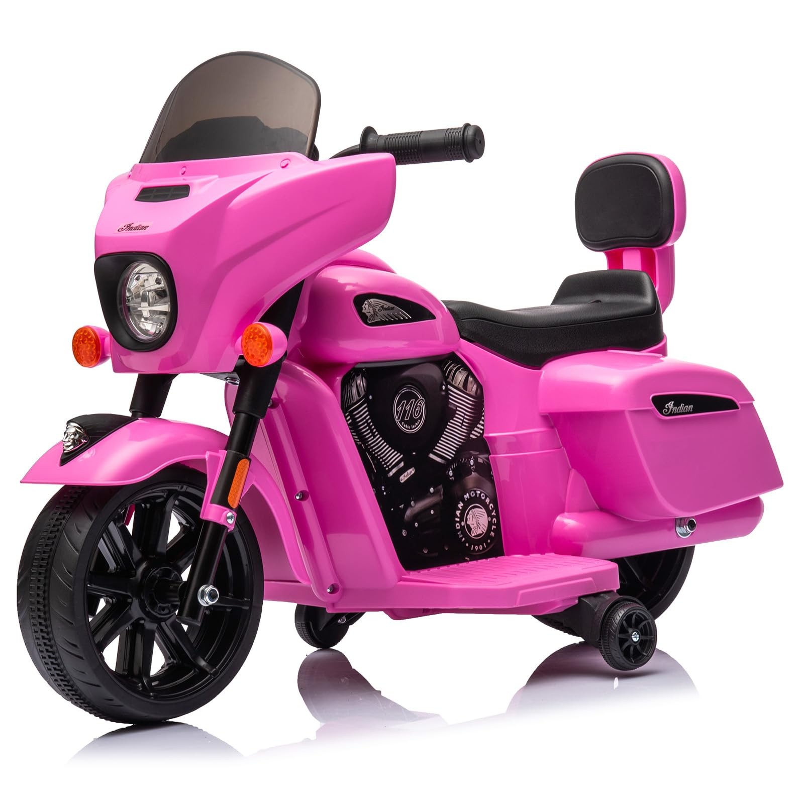 6V Kids Motorcycle,Electric Motorbike w/ Training Wheels,Toddler Motorcycle Gift