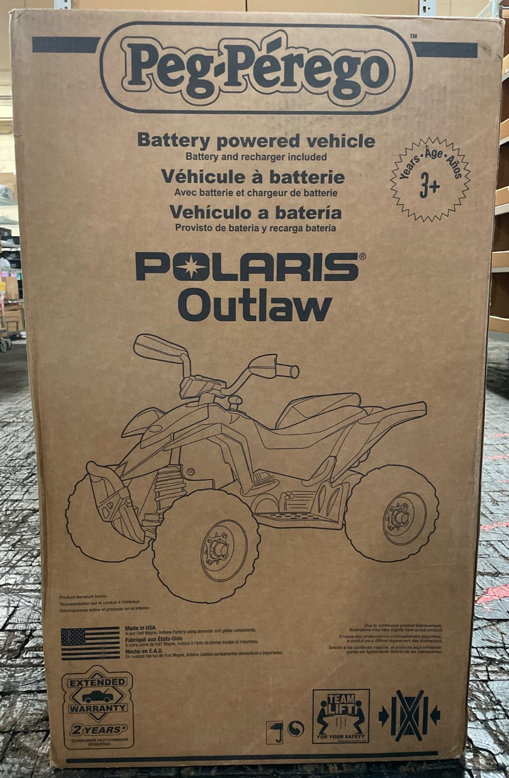 POLARIS OUTLAW CITRUS Ride-On Toy ATV New in Box