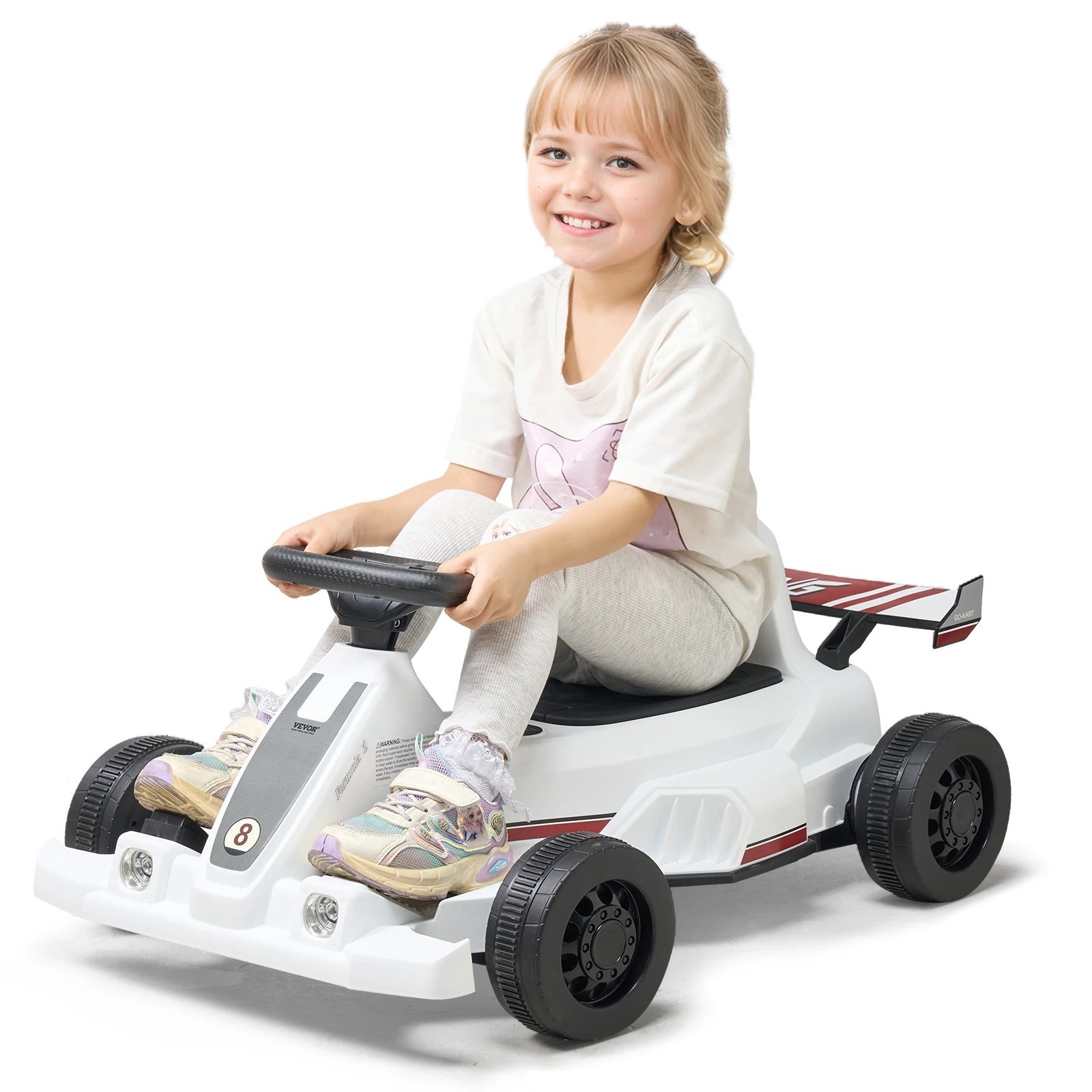 Electric Go Cart Outdoor Racing Toys Headlight & Horn Ride On Pedal Kids Gift