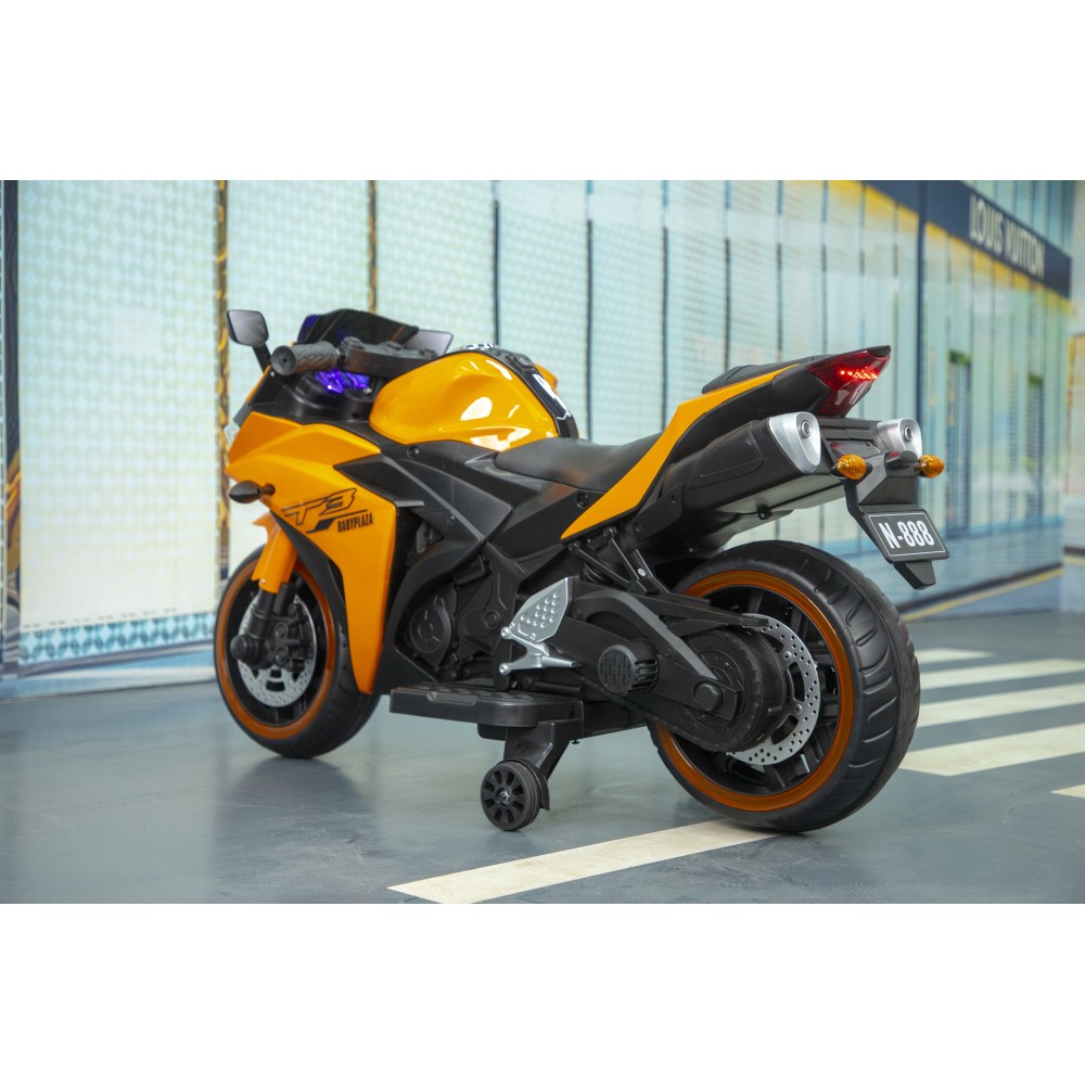 Kids 12V Electric Motorcycle with Trainning Wheels for 3-6 Years Boys Girls