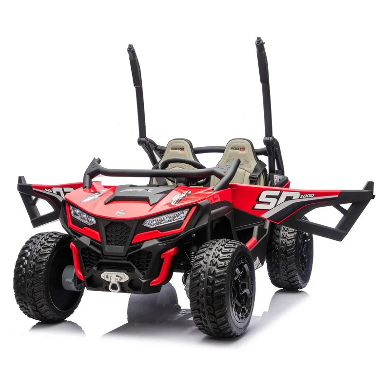 24V 4WD KIDS RIDE ON UTV CAR 4 POWERFUL MOTORS,TWO SEATER,EVA TIRES LIGHTS+ R/C