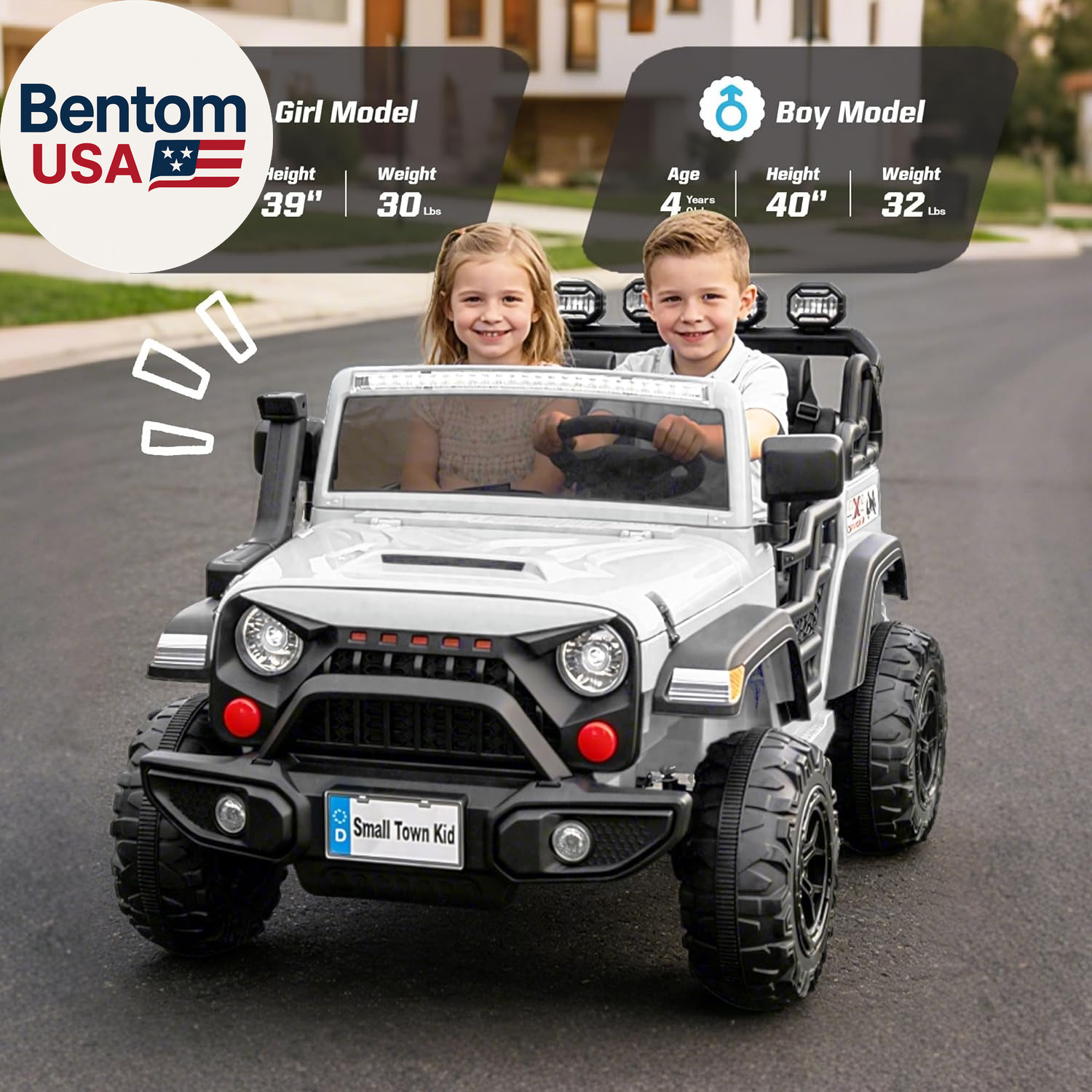 24V Ride on Toys for Big Kids, 2 Seater Ride on Cars with Remote Control, 400W M