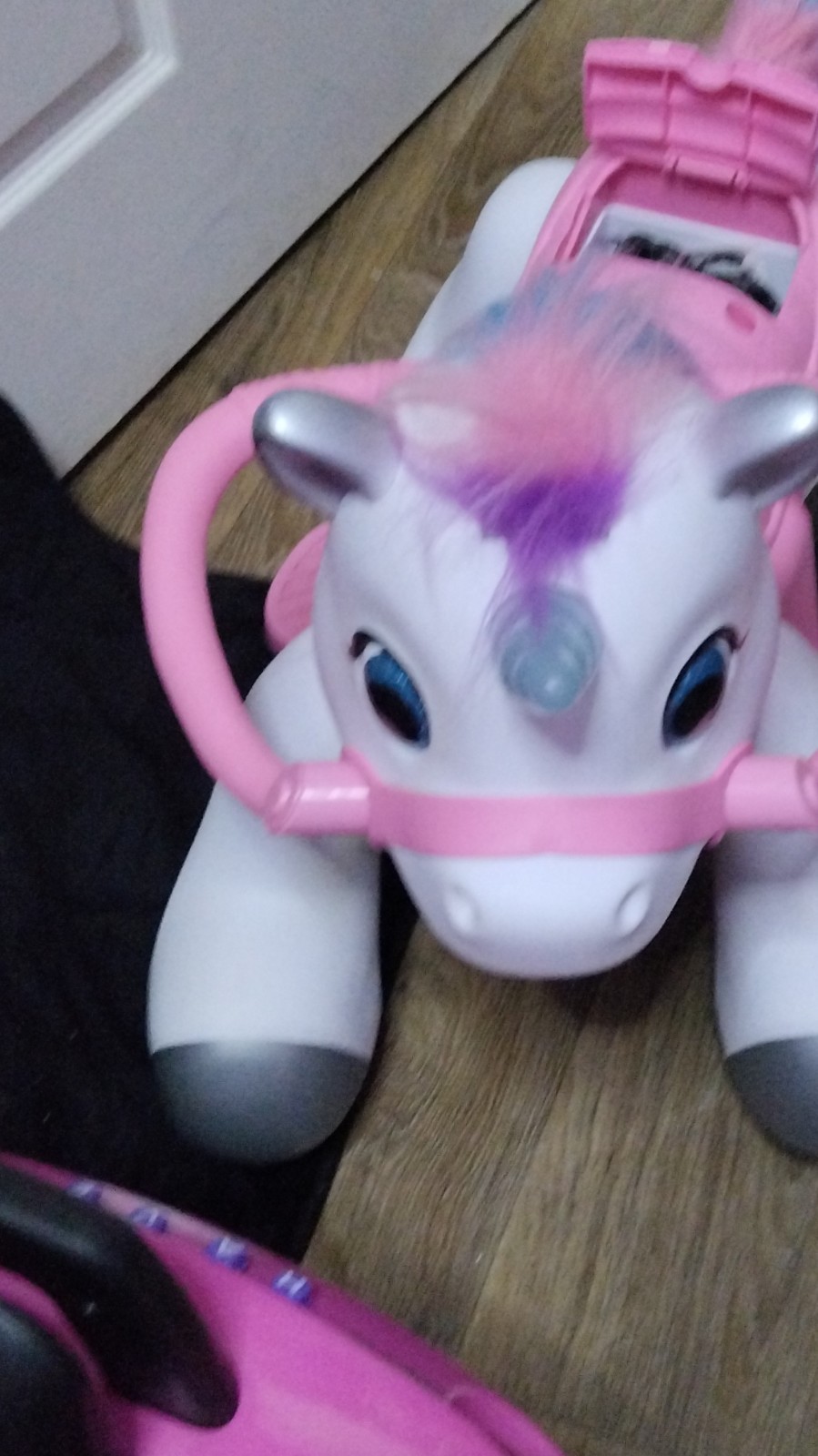 Pink and White Battery Operated Ride-On Unicorn Toy for 1-4 Years Animal Theme