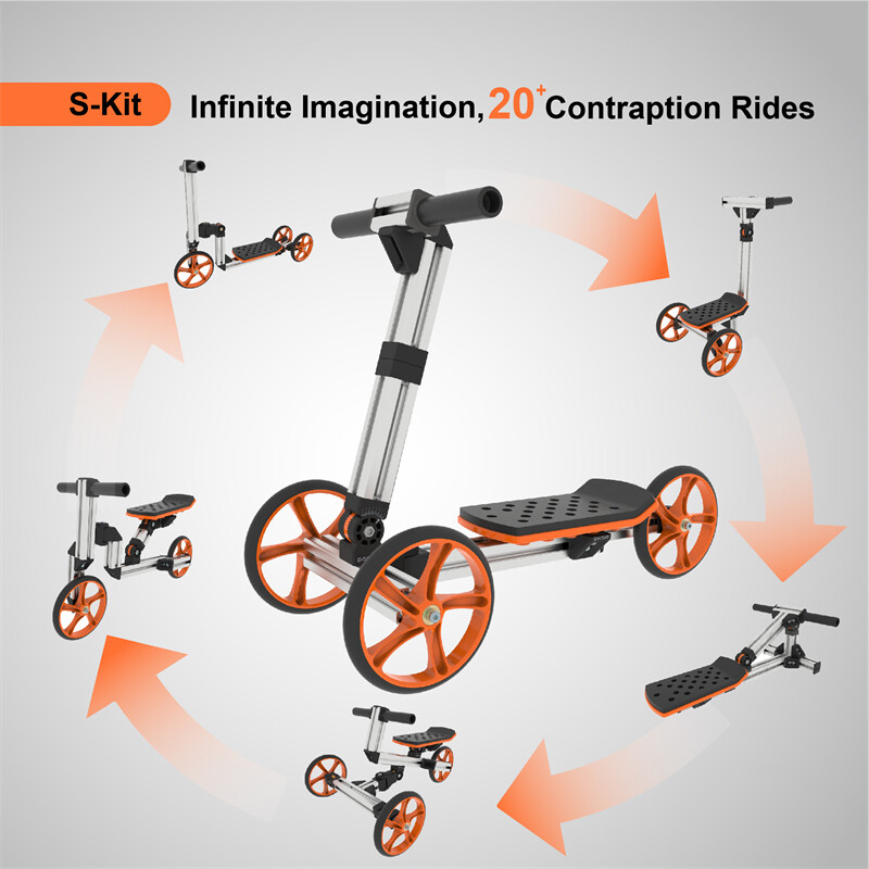 20 in 1 Constructible Kid Balance Bike Kit Sit/Stand Scooter Toys for Age 1-4