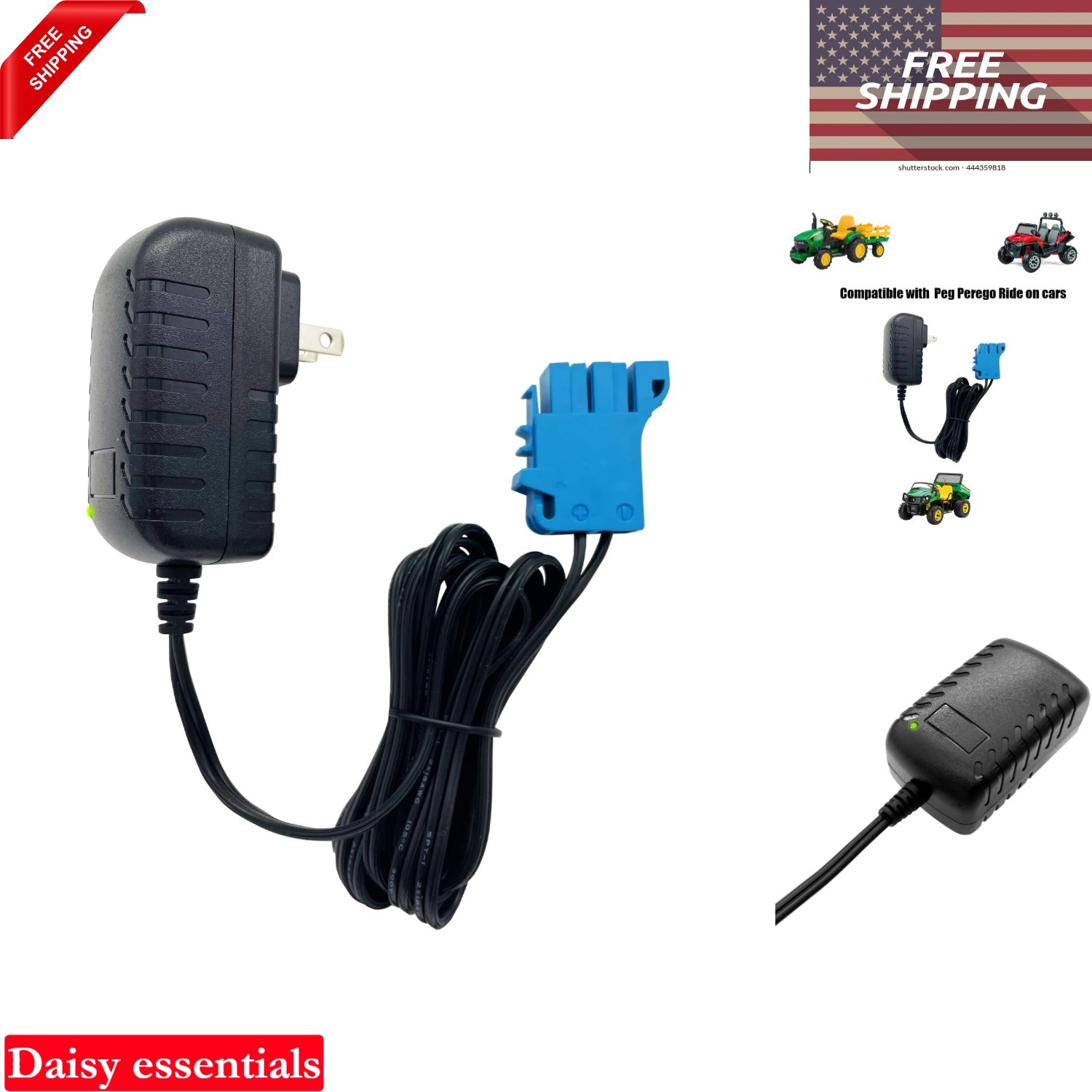 12V Peg Perego Battery Charger for Ride On Toys Gator John Deere Polaris RZR …