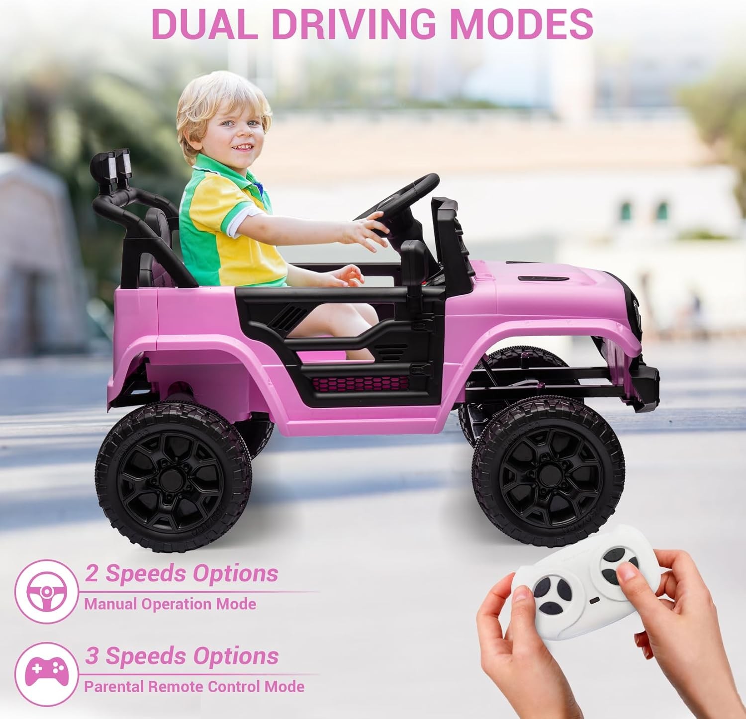 Ride On Car for Kids,Toddlers Truck,4-Wheel Electric Vehicle,Toy for Boys Girls