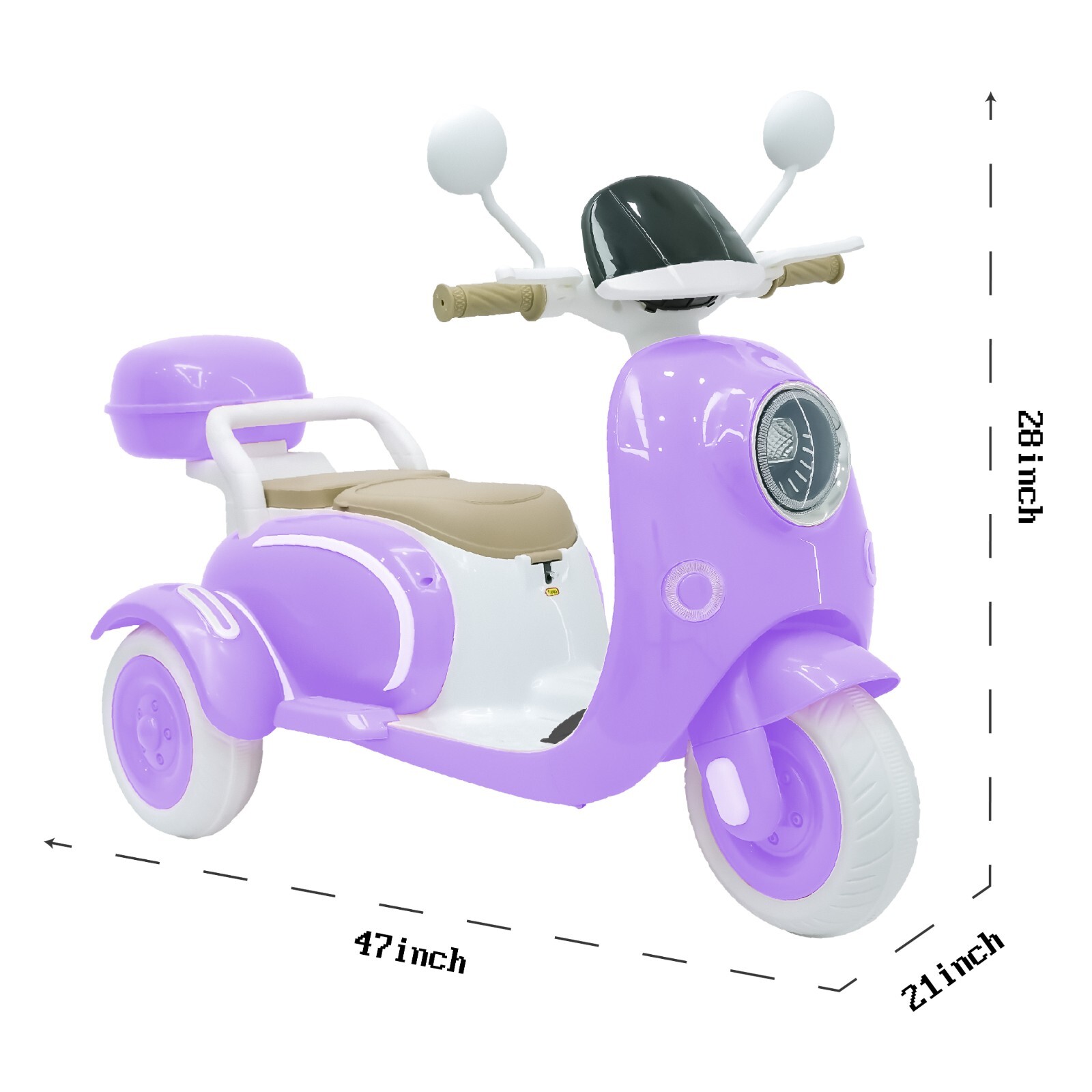 12v Kids Ride On Motorcycle Girl Moped Battery Electric Motorbike with LED MP3
