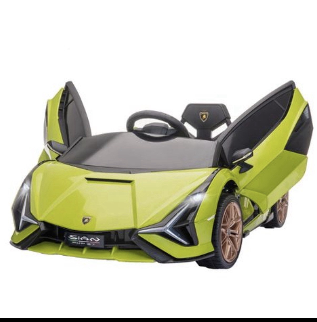 Aosom Lamborghini SIAN 12V Kids Electric Ride On Car Toy w/ Remote Control Green