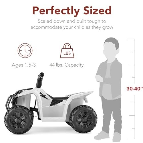 Best Choice Products 6V Kids Ride On Quad ATV Toy White