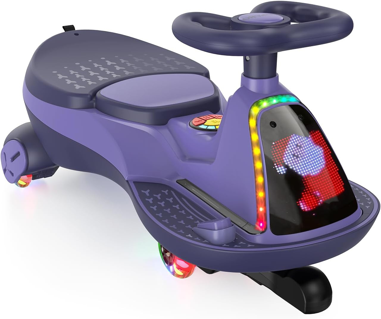 12V Electric Wiggle Car with Pedals 2 Seater 2X75W Motor Music Bluetooth Ride On