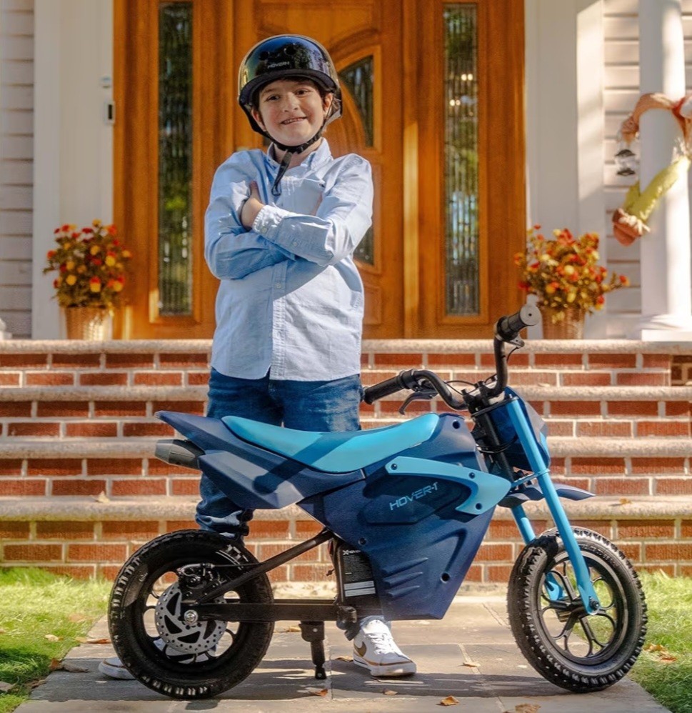Hover-1 My First Dirt Bike for Kids 300W Motor 9MPH Max Speed, 12″-Blue