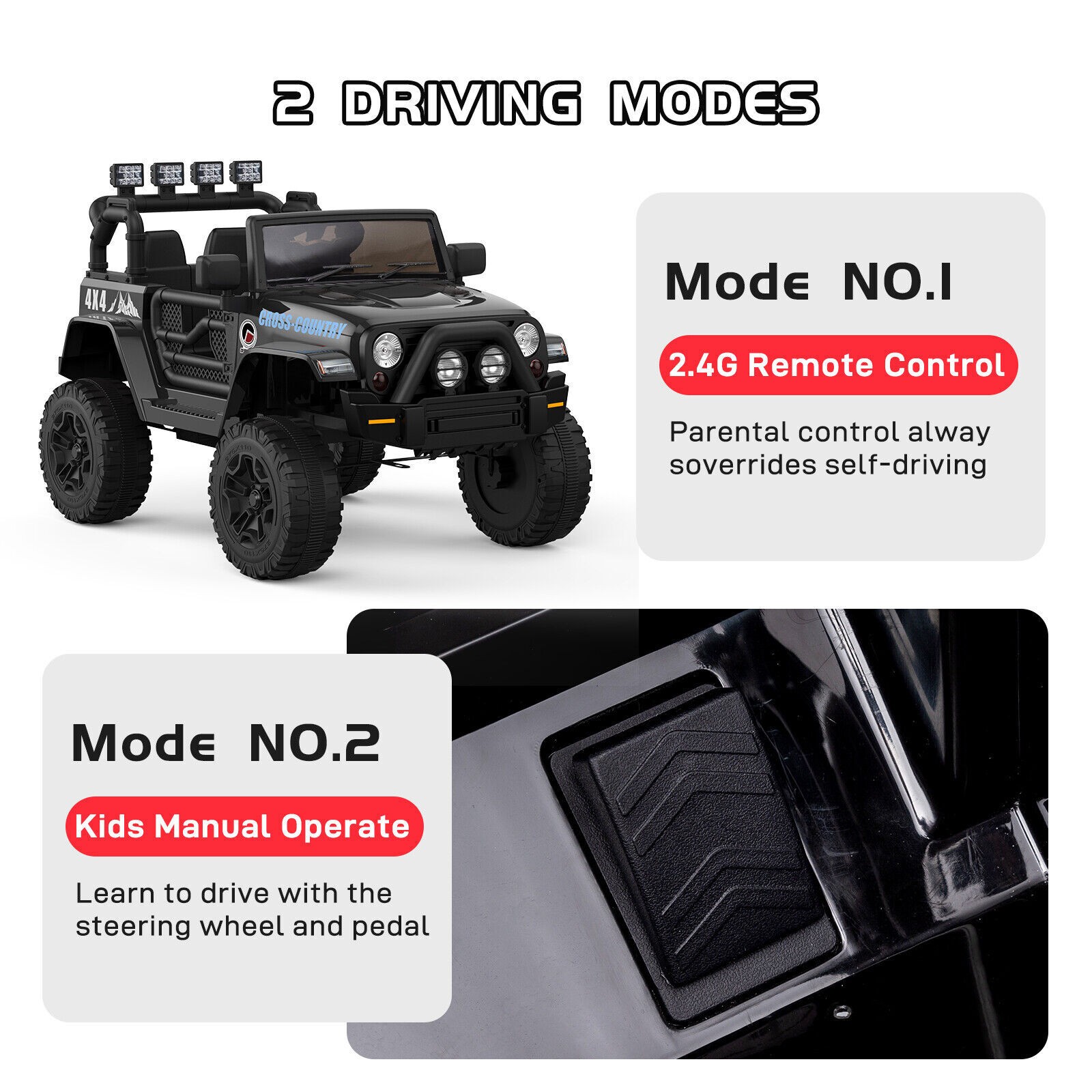 12V Kids Ride On Truck Car Battery Powered Electric Vehicle with Remote Control