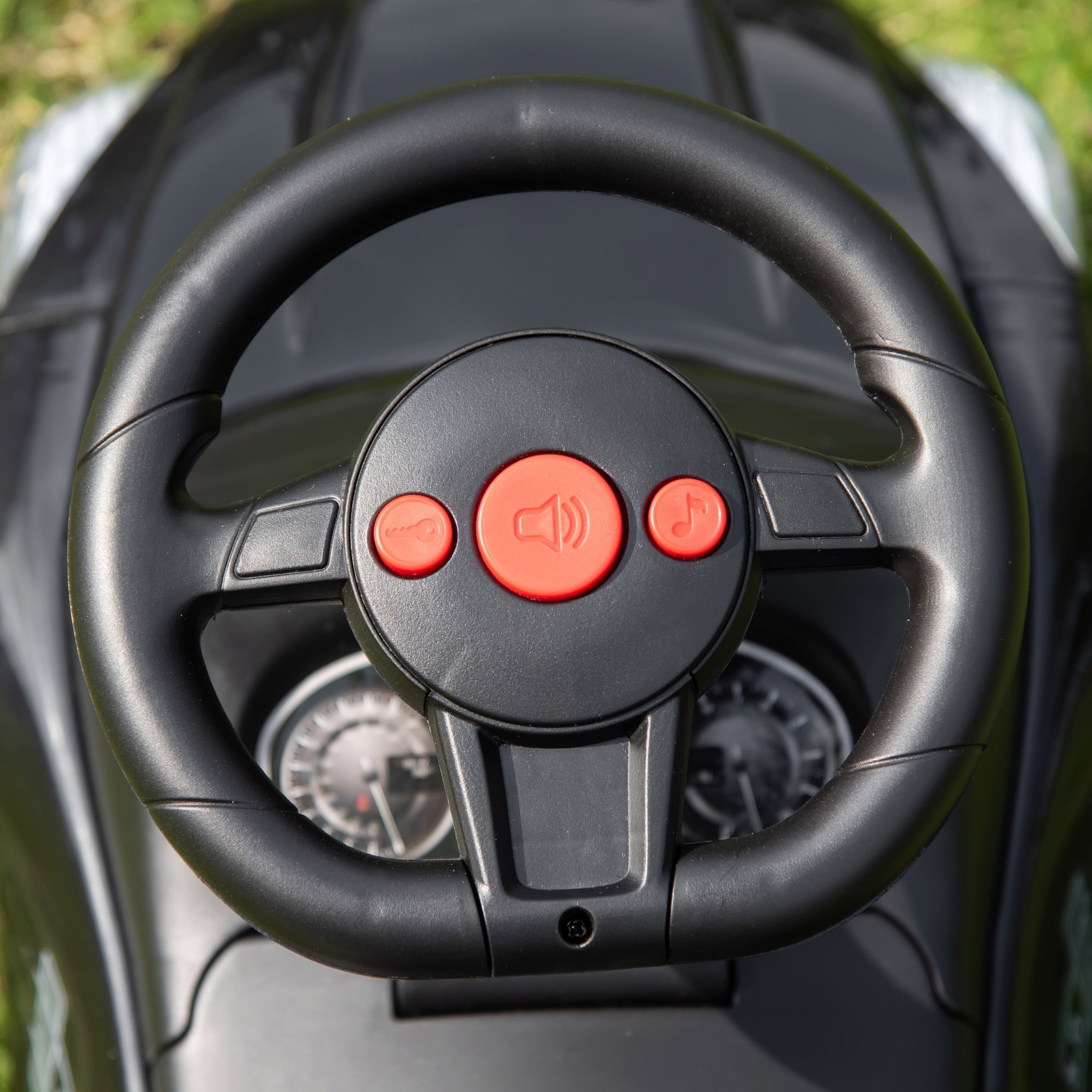 Ride on Sliding Car w/ Horn Music Working Lights Storage No Power