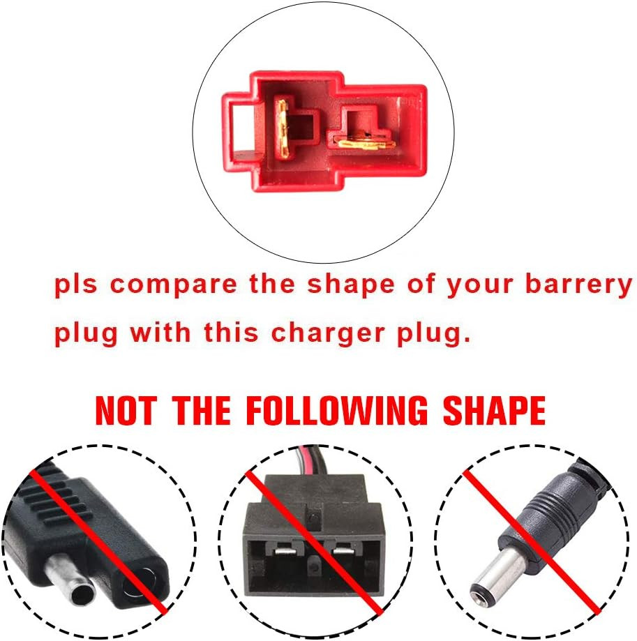 6V Kids Ride On Car Charger for 6 Volt Battery, 7v800ma BMX red