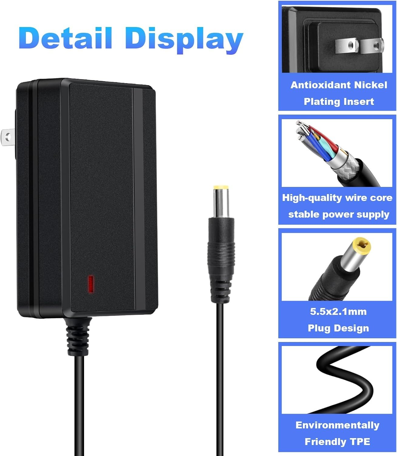 24V Charger for Kids Ride On Cars, Wrangler SUV, ATV, Jeep, Quad, 1000mA
