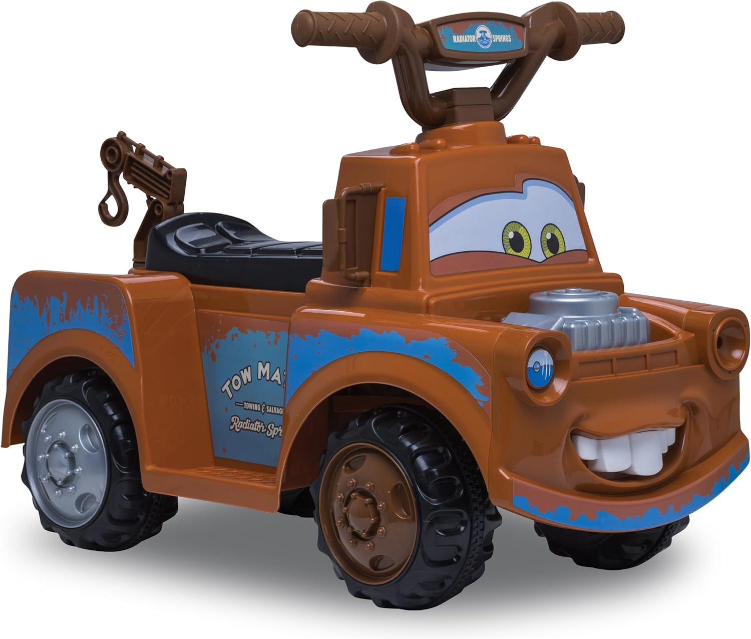 Kid Trax Disney Cars 3 Tow-Mater Electric Quad Ride-On for Toddlers 1.5-3 Years