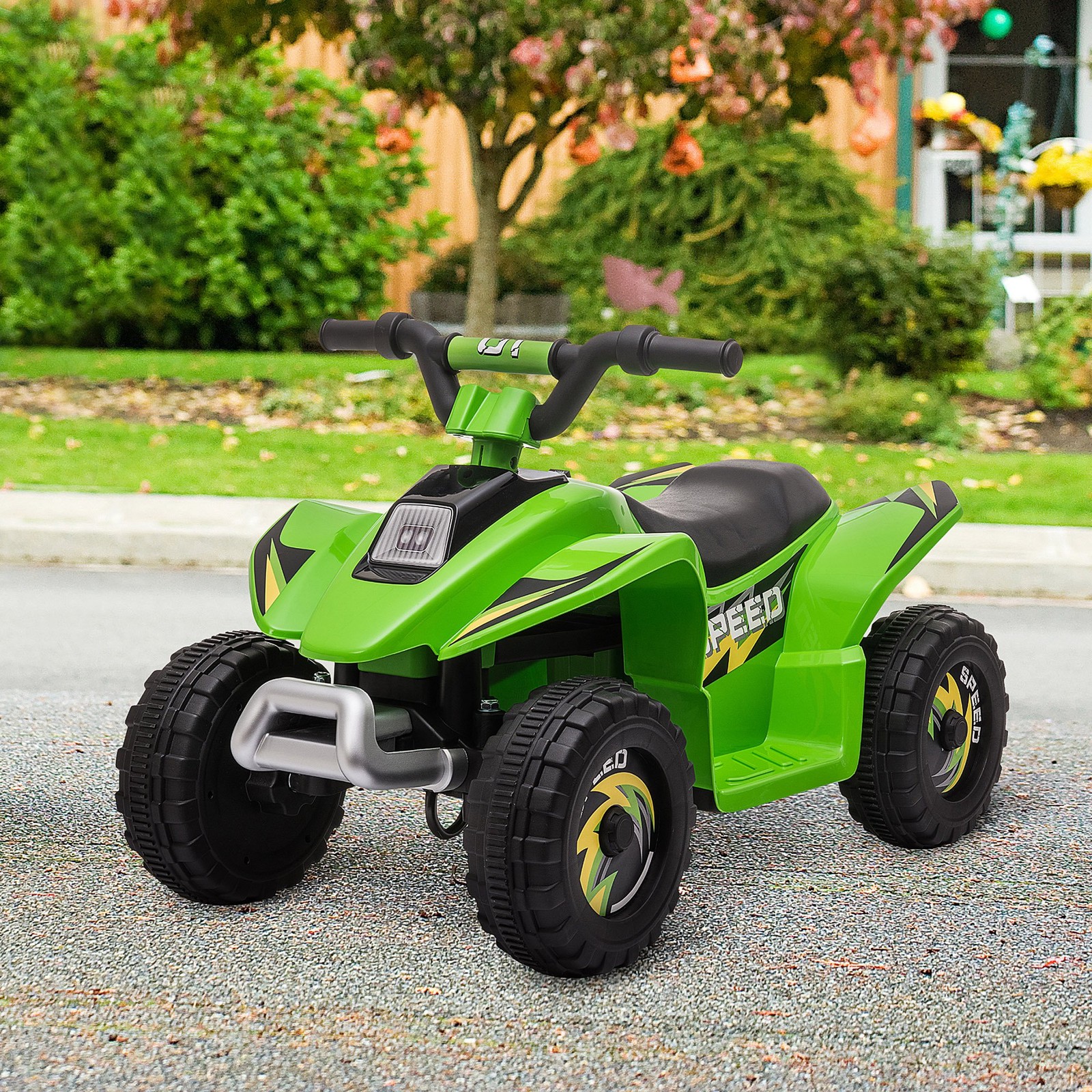 6V Kids Electric Ride on Car with Big Wheels 18-36 Months Old Green