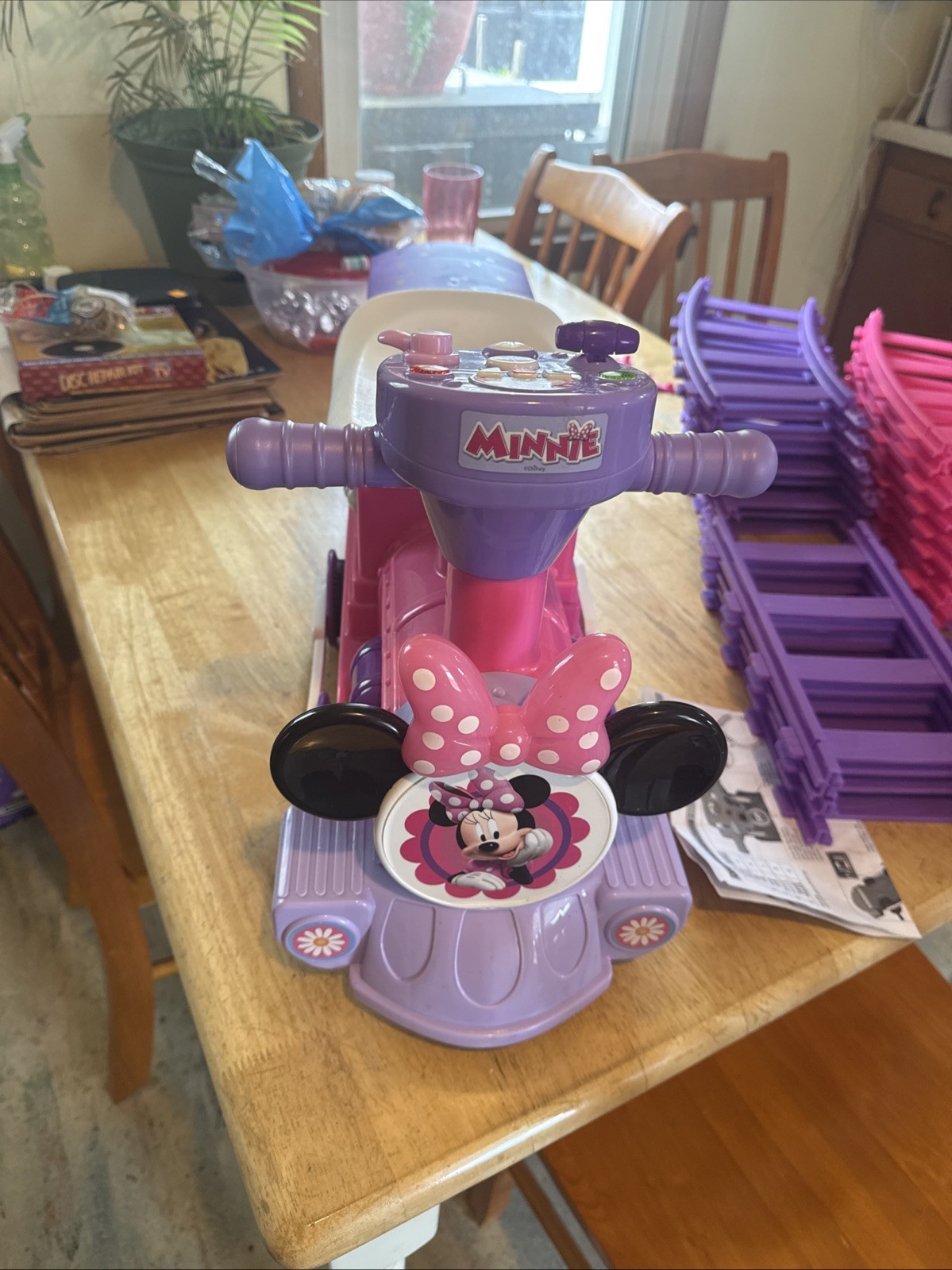Kiddieland Minnie Mouse Ride-On Motorized Train With Tracks Complete