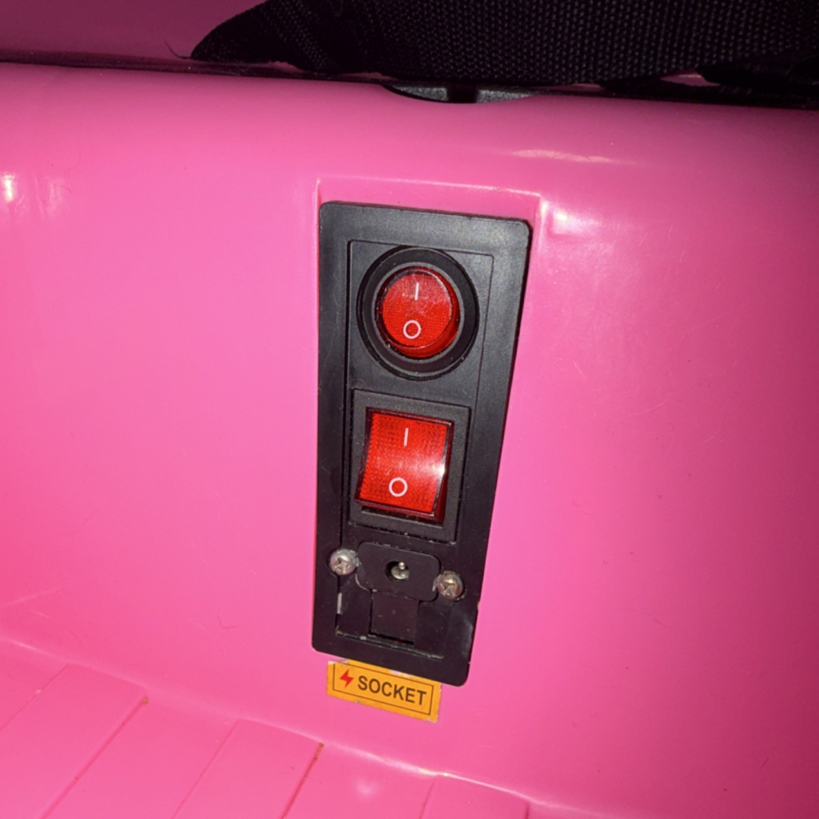 Kidzone Pink Battery Operated Ride-On Bumper Car with LED Lights