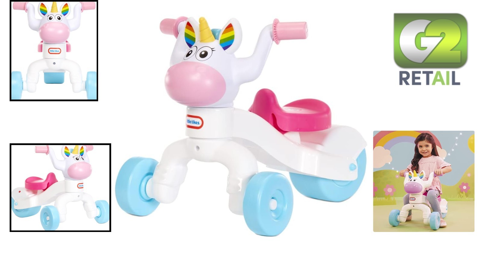 Large Unicorn Ride-On Scoot for 1-3 Olds – Safe Indoor & Outdoor Fun!