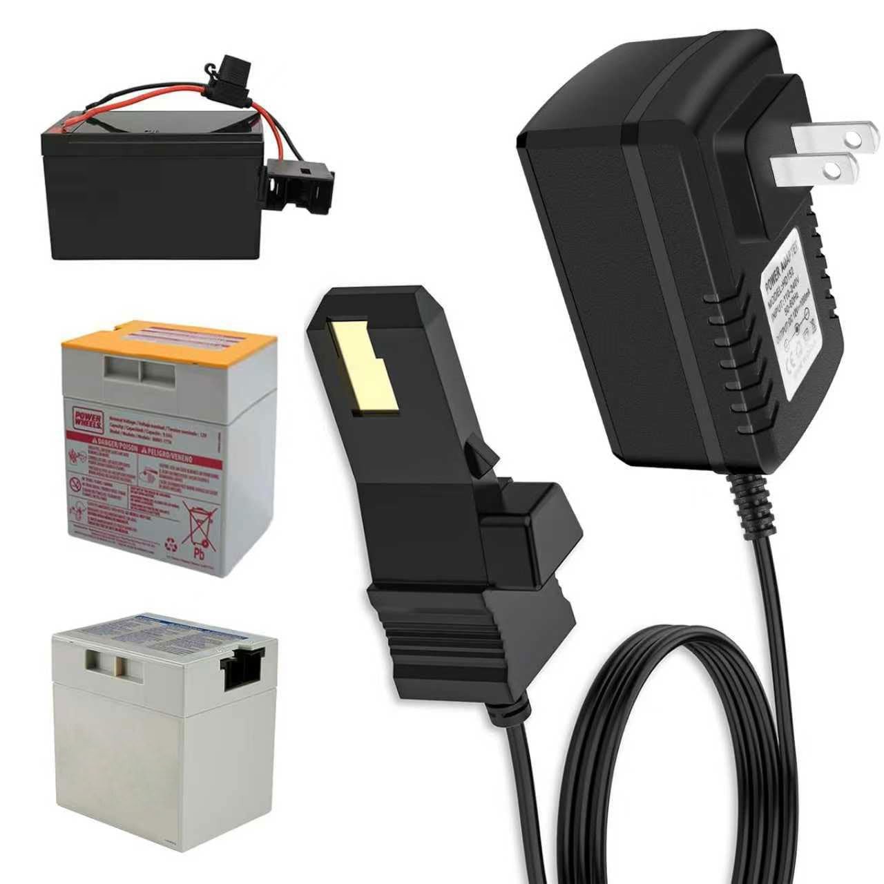 12V Battery Charger for Power Wheels Gray and Orange Top Black