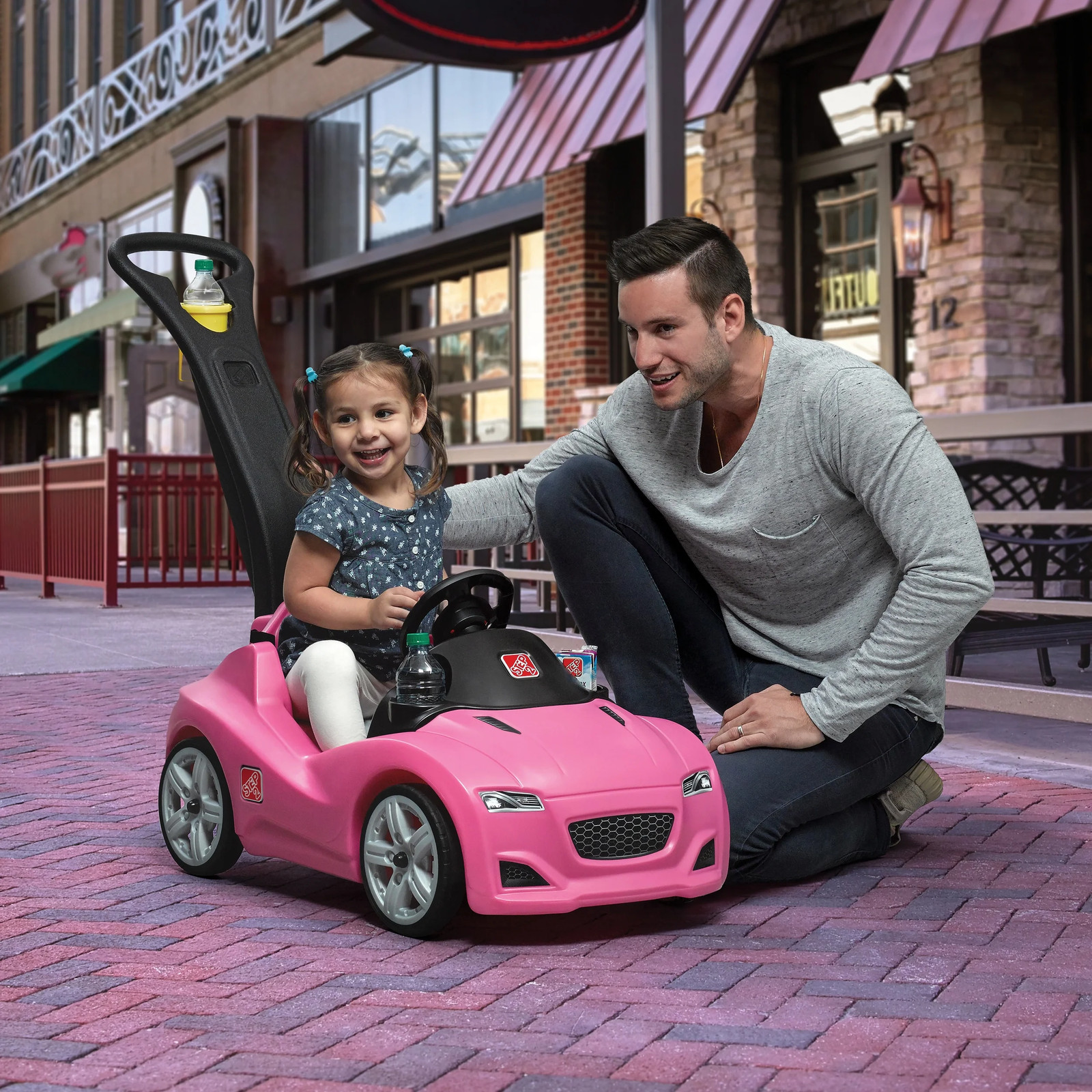 Kids Ride On Toy Toddler Push Car Cup Holder Portable Choose Your Color