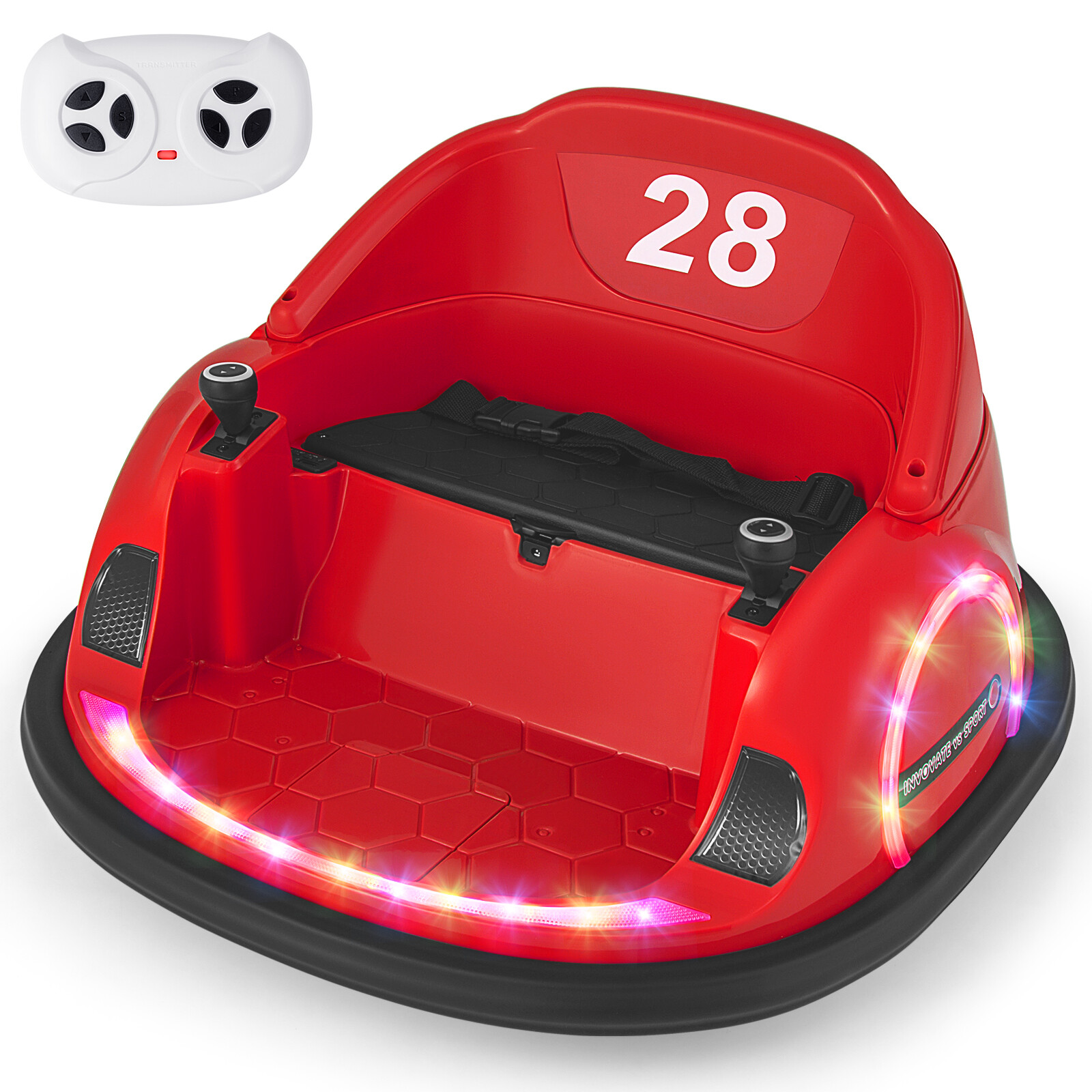 12V Electric 360° Spin Car Toy Ride on Bumper Car for Toddlers W/ Remote Control