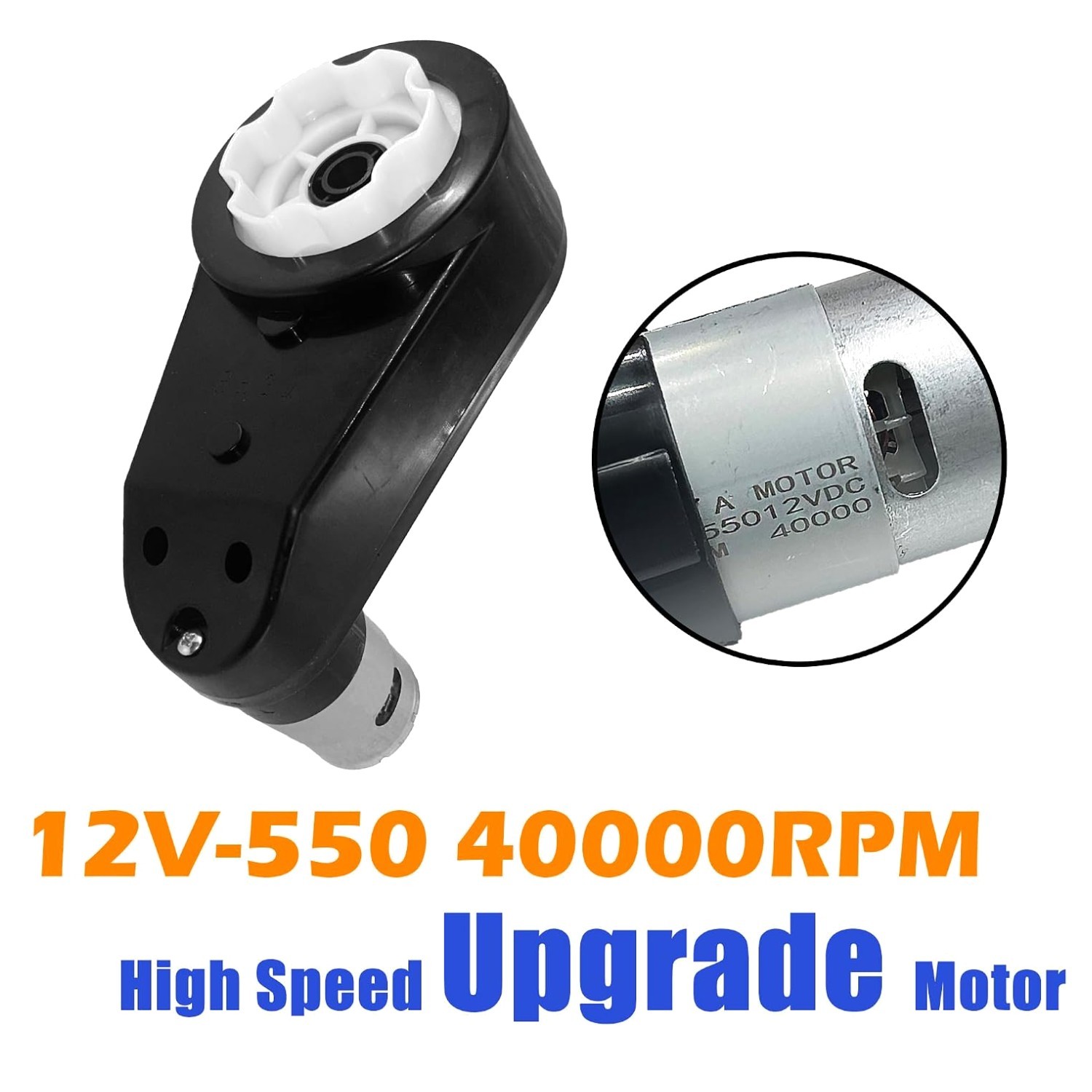 2PCS 12V High-Speed Motor Gearbox for Kids Ride On Car