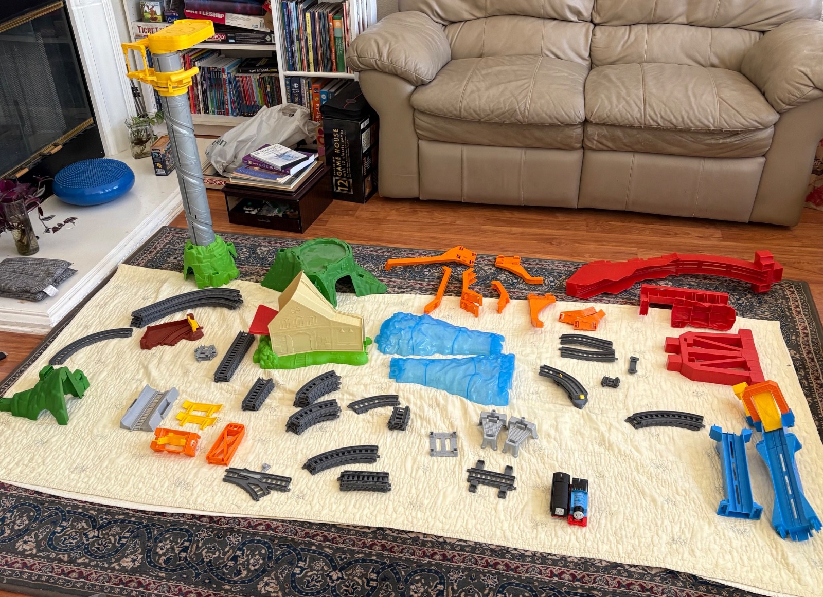 Complete Thomas & Friends TrackMaster Sky-High Bridge Jump Set w/ Box, Extra Tra