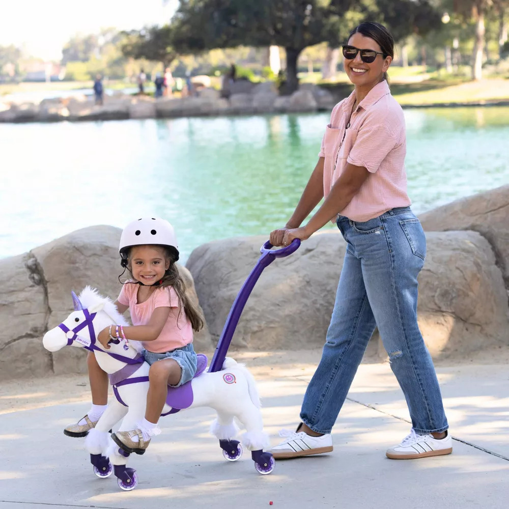 Power Pony Push Riding Toy – Crystal Steel Pedal & Push 3+ Years New